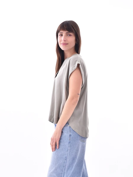 BLUSA NURIA VERDE GRISACEO