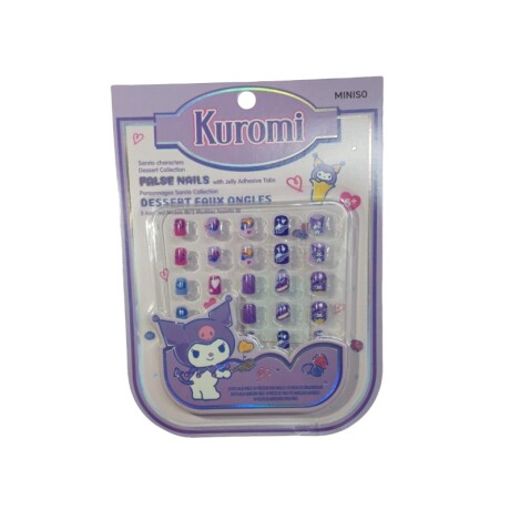 Uñas postizas infantiles Sanrio Kuromi