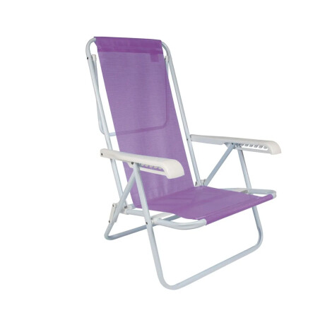 Reposera Silla Reclinable 8 Posiciones Acero Mor Sannet Lila