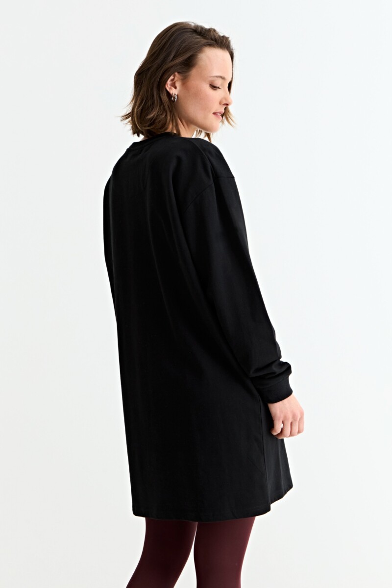 Vestido m/l de algodón NEGRO