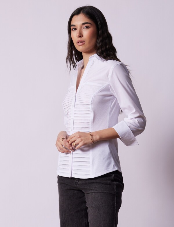 Camisa Tablitas BLANCO