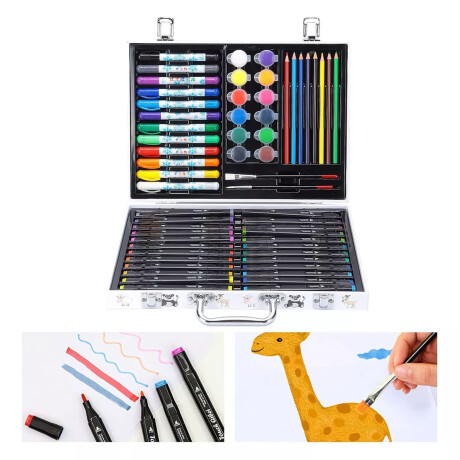 Maletín de Arte y Útiles Escolares Inspire Children 60 Pzas Multicolor
