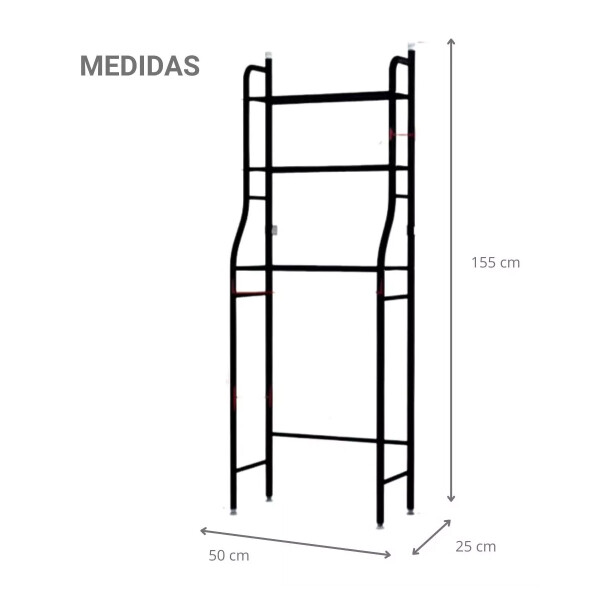 Estante Armario Mueble Organizador Baño Inodoro Metal Acero Estante Armario Mueble Organizador Baño Inodoro Metal Acero