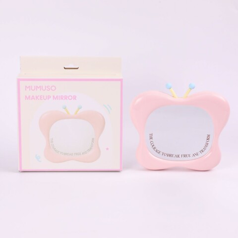 ESPEJO DE ESCRITORIO CON FORMA DE MARIPOSA ESTILO INSTAGRAM (ROSA) ESPEJO DE ESCRITORIO CON FORMA DE MARIPOSA ESTILO INSTAGRAM (ROSA)