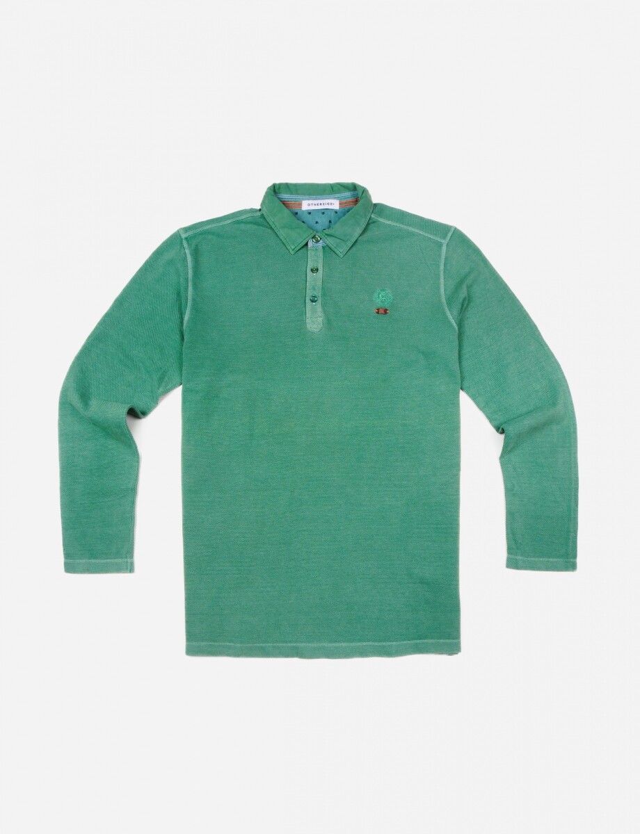 T-Shirt cuello polo - VERDE ESMERALDA 