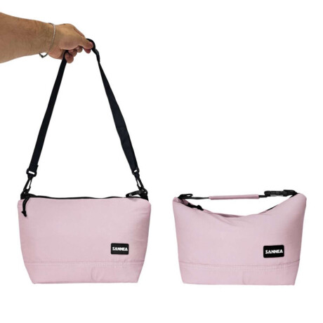Lunchera térmica 6L con asa y correa para colgar 23x14x20cm Rosado