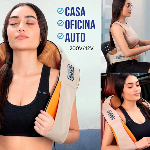 Masajeador Corporal 3 Cabezales + Masajeador Shiatsu Con Infrarrojo PK MASAJEADOR CORP. MAXTOP MP-3000A + RE