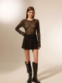 Falda Aclina Negro