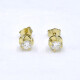 Caravanas En Oro 18K Con Brillante Caravanas En Oro 18K Con Brillante