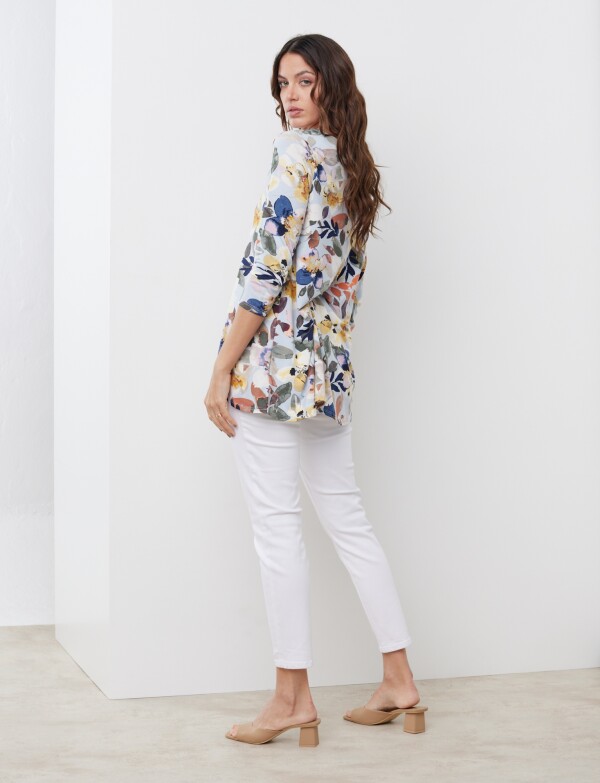 Blusa Flores CELESTE/MULTI
