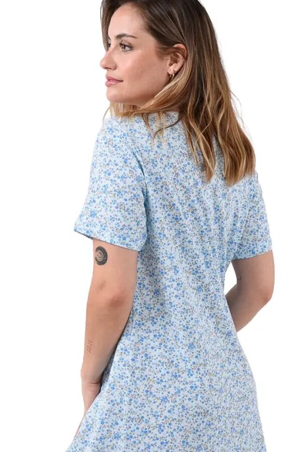 Camisón M/Corta Clásico Camisón M/Corta Clásico Cielo