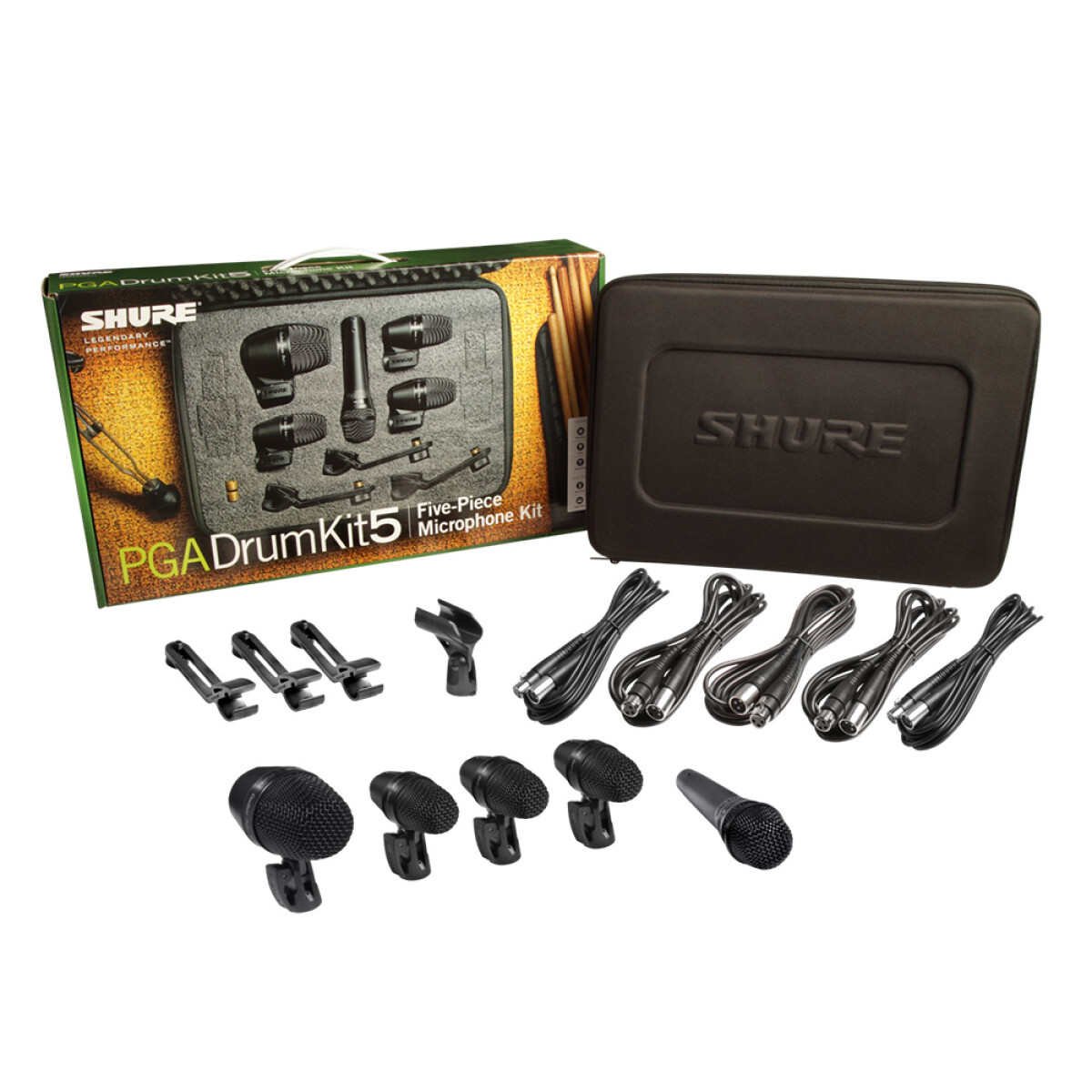 Pack Micrófono Dinámico De Batería Shure Pgadrumkit5 