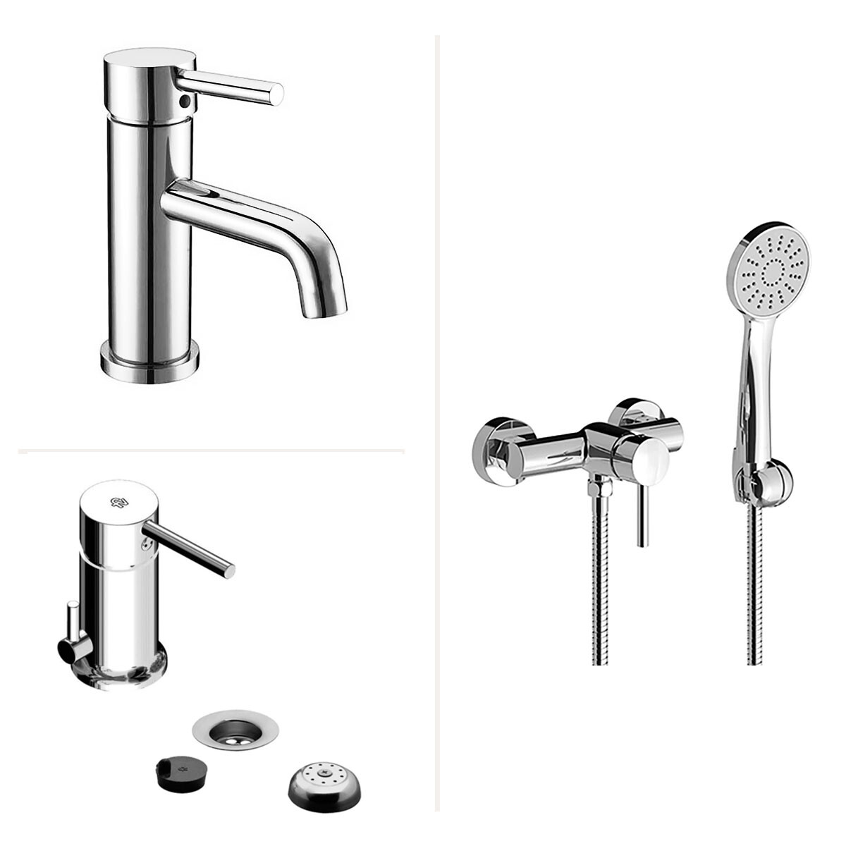 Juego Grifería Fv Lilo Exterior Con Bidet 