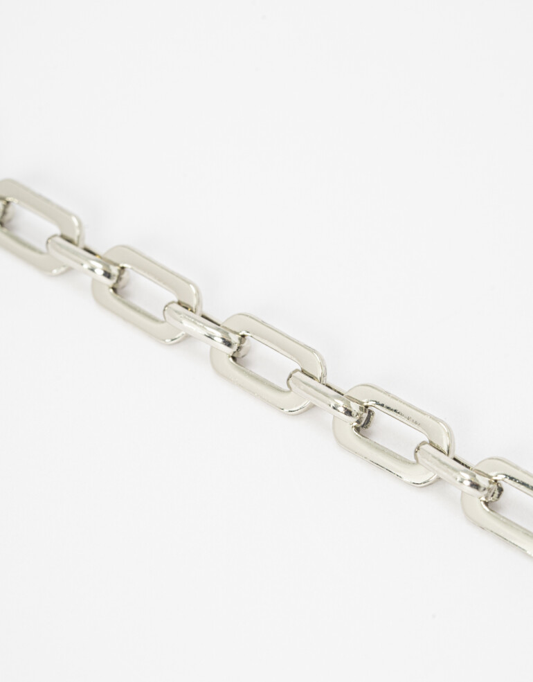 Pulseras Flexibles Metal Pulsera Flexible Metal Eslabón. - Plateado Rodio