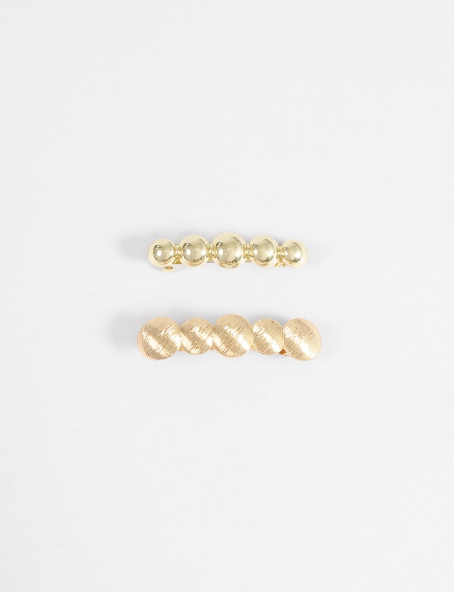 Broche circulos texture - dorado 