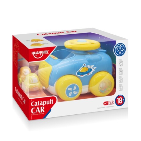 Juego Autito Catapulta Huanger Sonajero AZUL