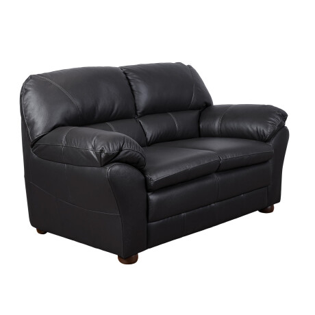 SILLÓN 2 CUERPOS CUERO NEGRO FLORENCIA