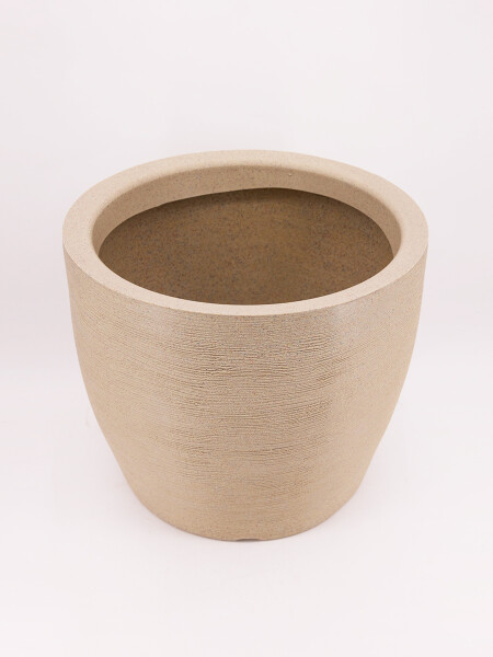 MACETERO REDONDO ARENA BEIGE