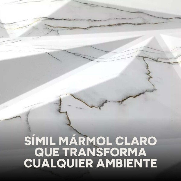 Revestimiento de Pared Panel 3D PVC 50x50cm Flor Simétrica Diseño Mármol Oscuro