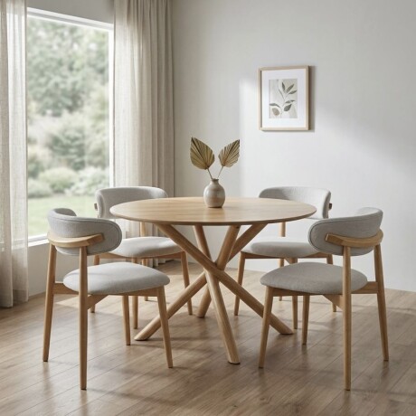 Juego De Comedor Redondo Ruby 4 Sillas Juego De Comedor Redondo Ruby 4 Sillas