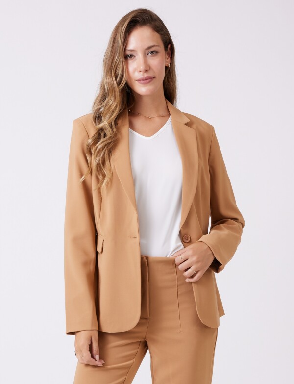 Blazer Sastrero Slim BEIGE OSCURO