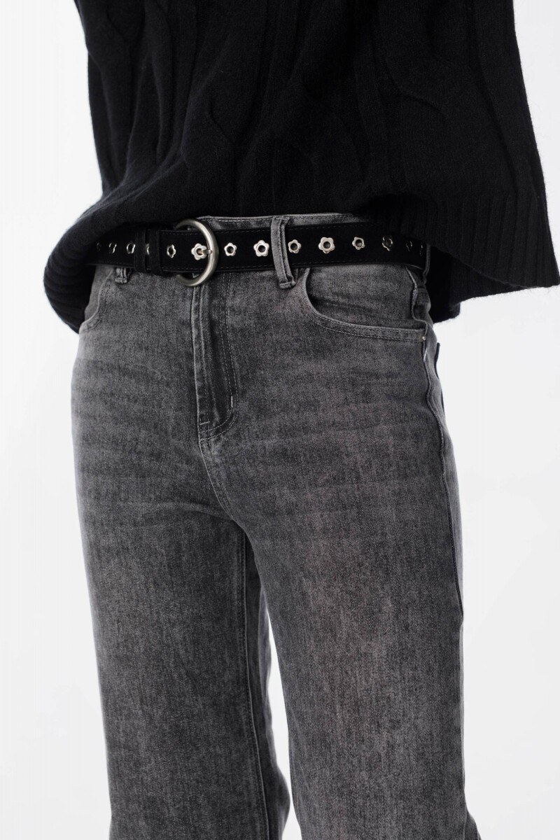 Cinturon Flower Negro