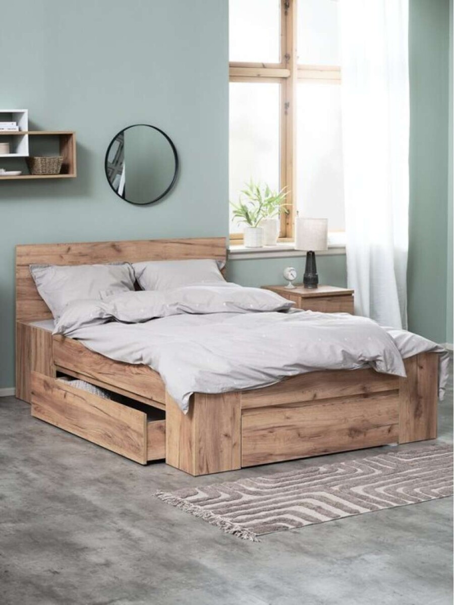 Estructura Cama Limfjorden 140X190 3 Cajones - Blanco 