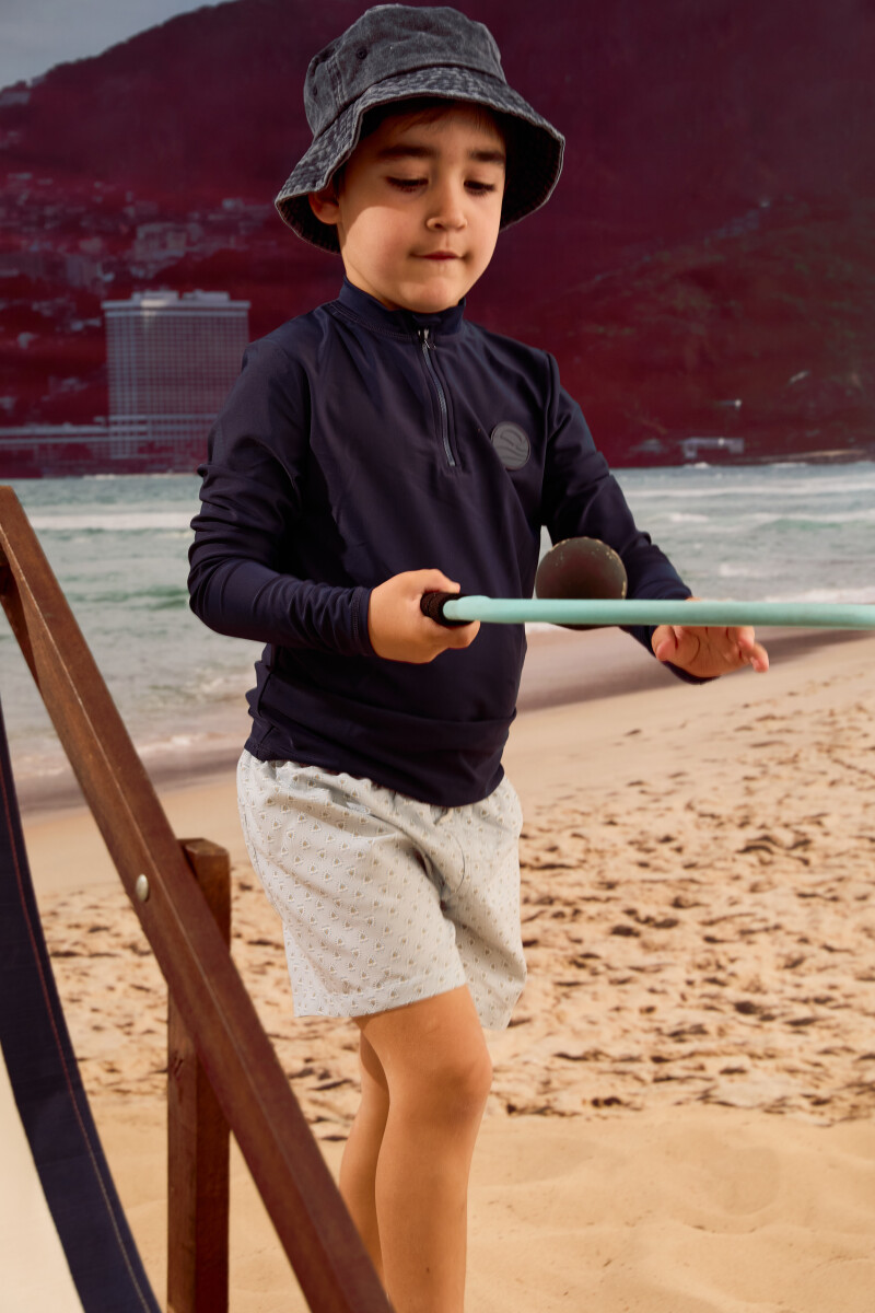 Tshirt zipper - Azul