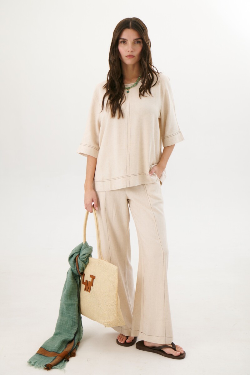 BLUSA LINO EVA BEIGE