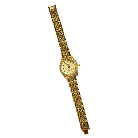 Reloj Pulsera para Mujer Diseño Elegante Clásico con Brillos Dorado