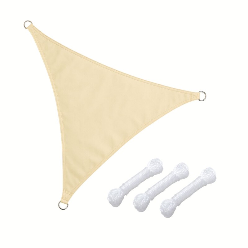 Toldo Impermeable Exterior Protección Uv Triangular 3x3x3m Beige Toldo Impermeable Exterior Protección Uv Triangular 3x3x3m Beige