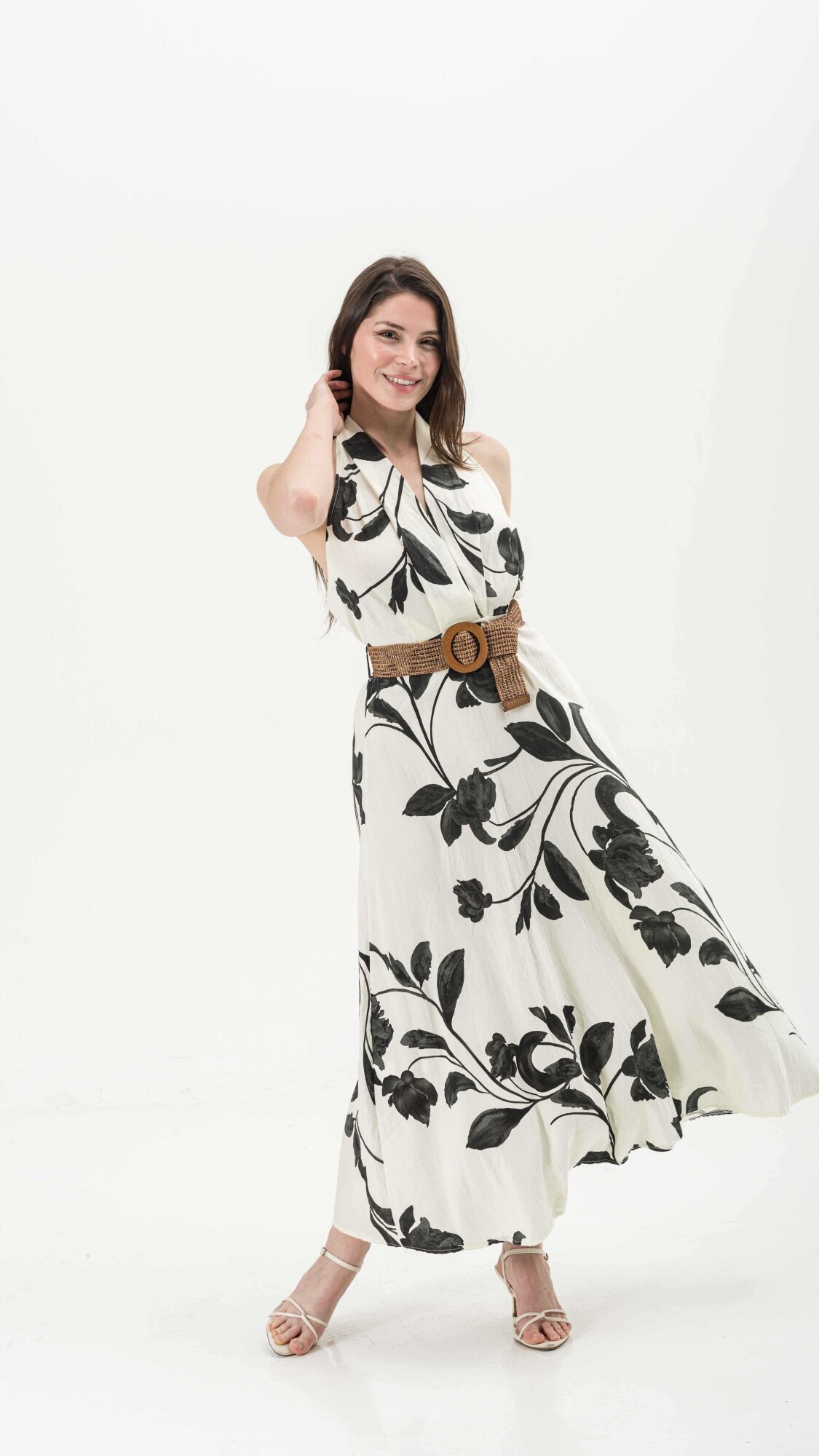 VESTIDO FLOR NEGRO