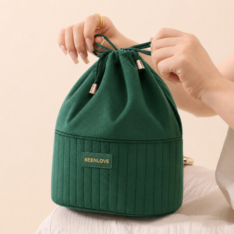 Neceser rigido con cierre ajustable Velvet BLove Verde