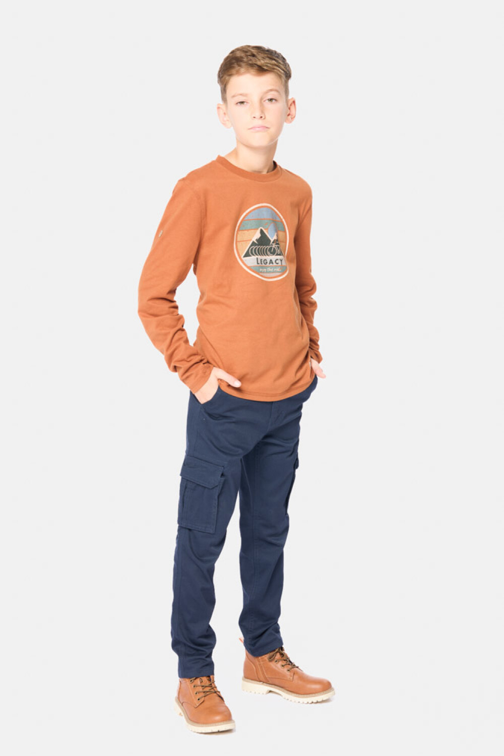 PANTALÓN CARGO Azul