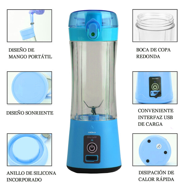 Licuadora Portátil Personal Xion Xi-li6 380 Ml AZUL