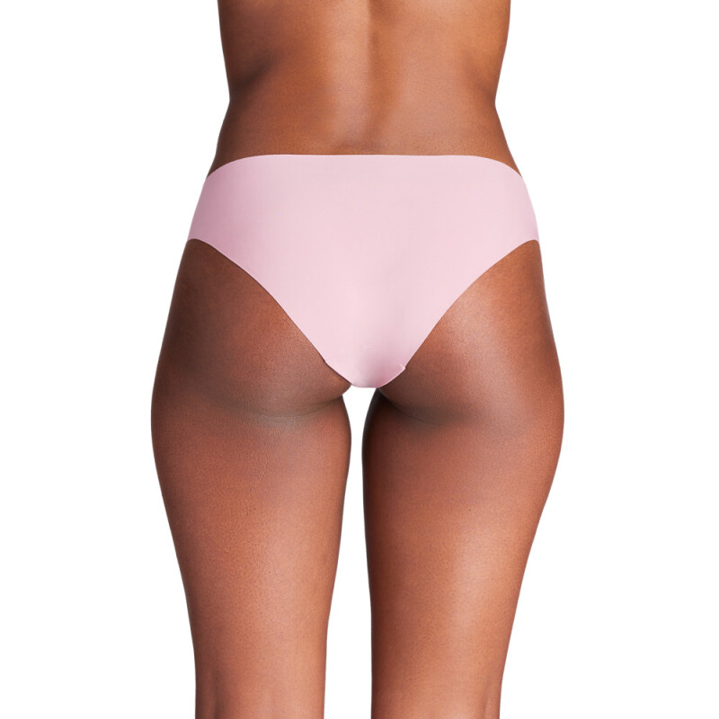 UA PURE STRETCH NO SHOW BIKINI-SOLID (3 PACK)-PNK REBEL PINK-697
