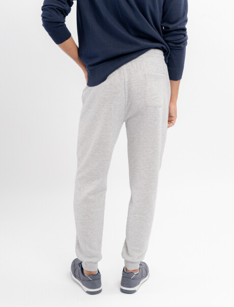 Pantalon felpa Leo gris melange