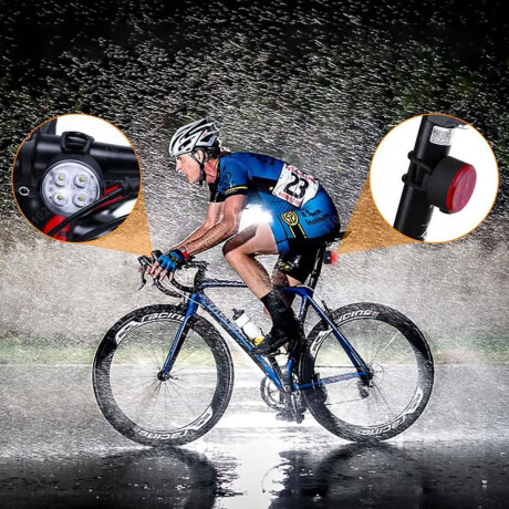 Kit Luces Led Bicicleta Running Delantera Trasera Usb Multicolor