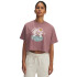 UA W Outdoor Graphic Crop SS-BRN BRN-651