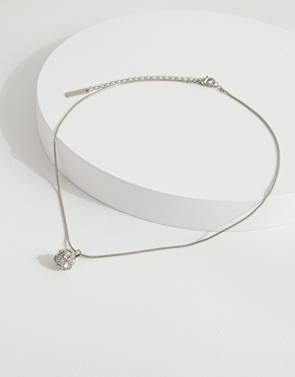 Collar Con Esfera Strass 