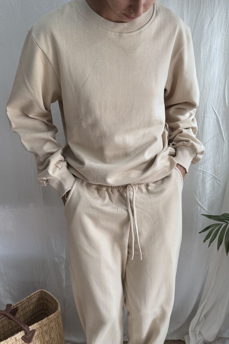 Pantalón recto winter Crema