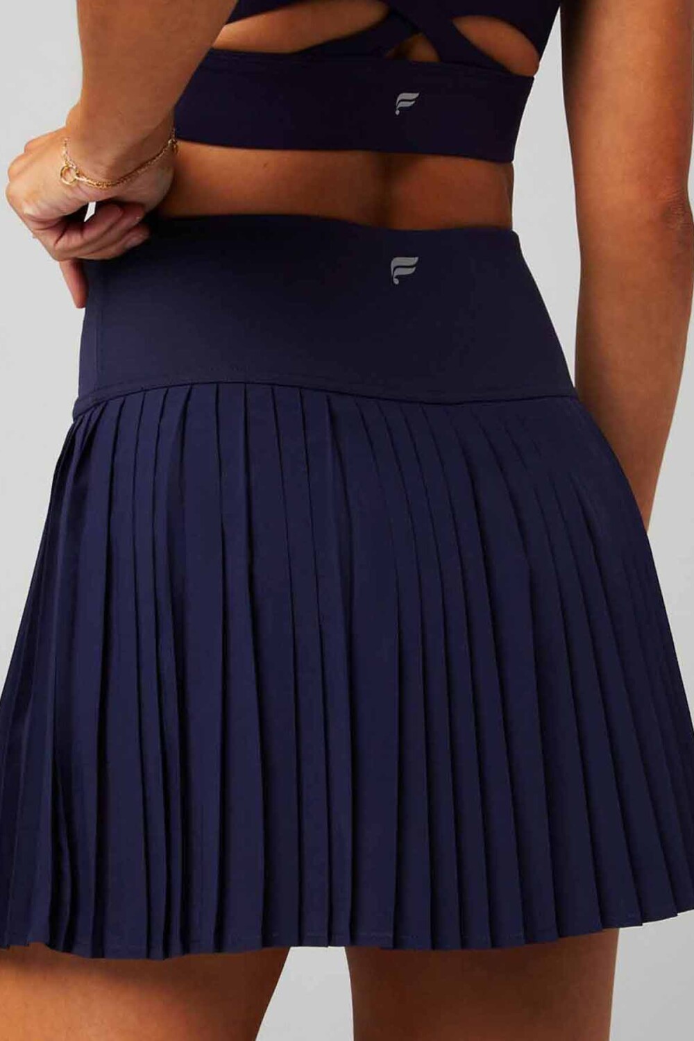 Falda Con Malla Hot Shot Pleated Skirt Classic Mini Mujer Deep Navy