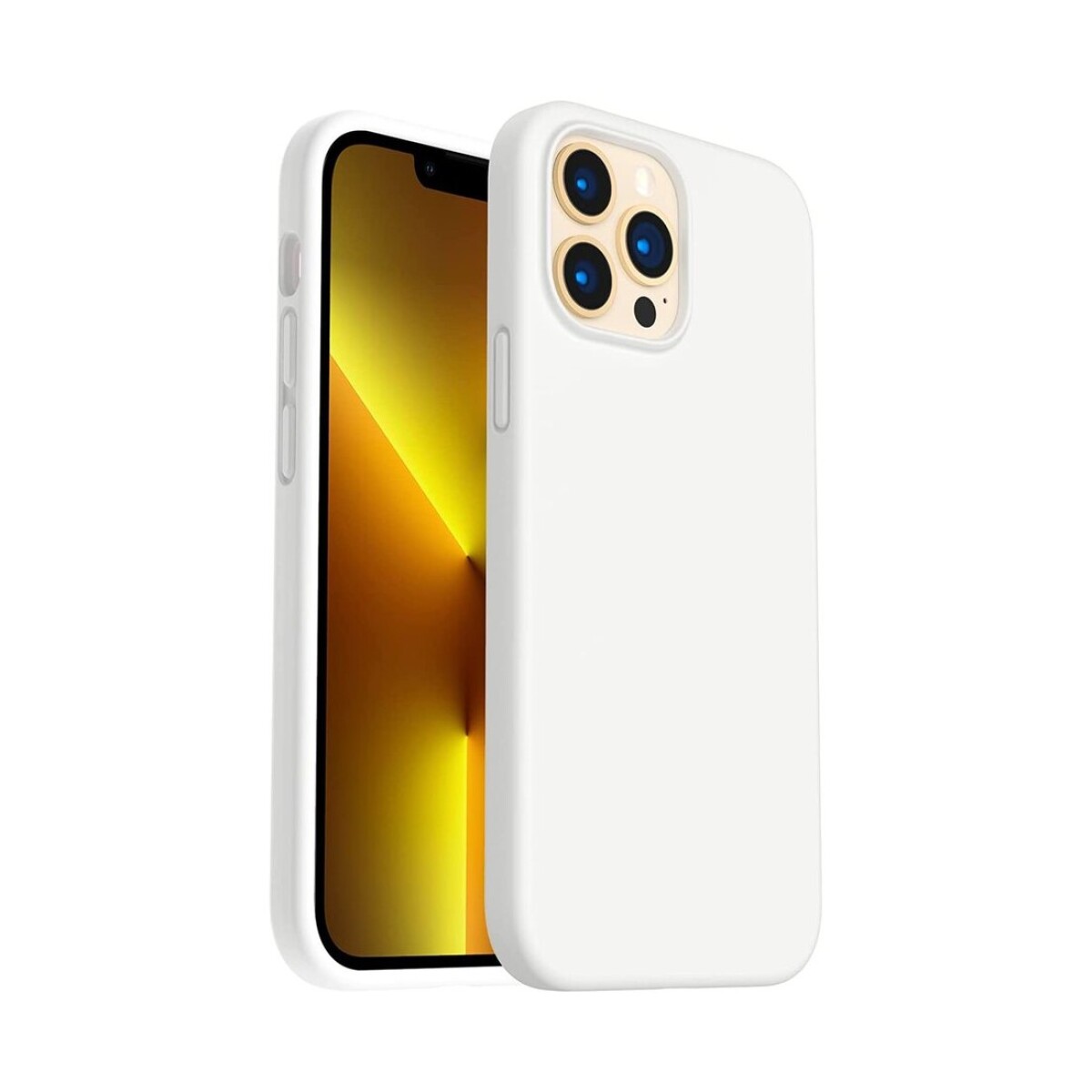 Protector case de silicona para iphone 13 pro max - Ivory white 