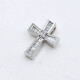 Cruz En Oro Blanco 18K Y Brillantes Cruz En Oro Blanco 18K Y Brillantes