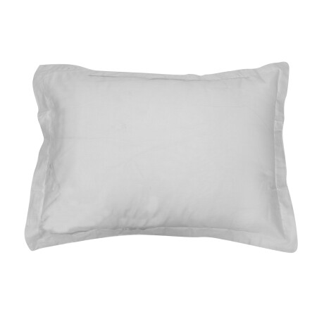 SET FUNDA ALMOHADON ALGODON GRIS COTTON BASIC