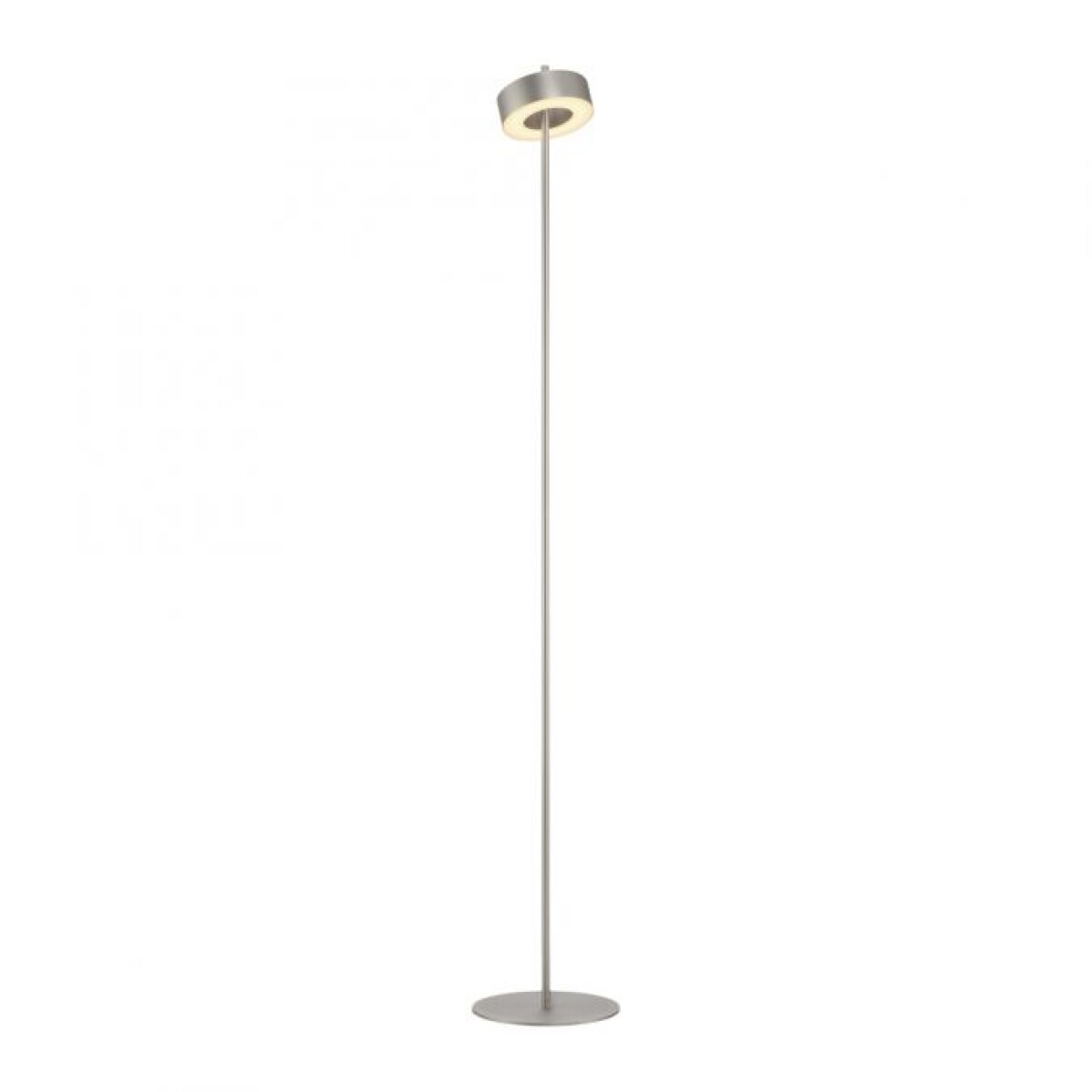 LAMPARA DE PIE ANILLO PLATA DIMERIZABLE Y CCT 9W CON CONTROL - 140CM 