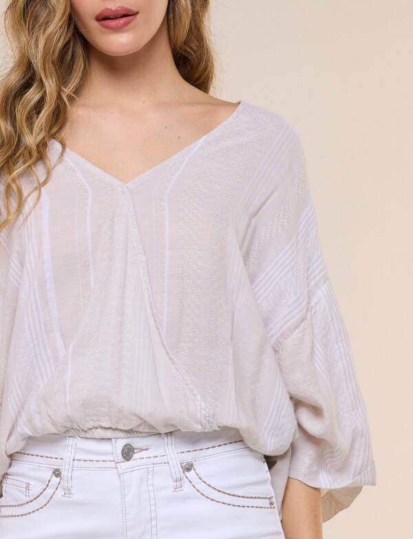 Blusa Algodon Con Textura BEIGE