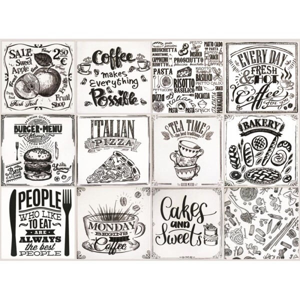 KIT DE REVESTIMIENTO DECORADO CHEF BRANCO - 20X20 CM Kit De Revestimiento Decorado Chef Branco - 20x20 Cm