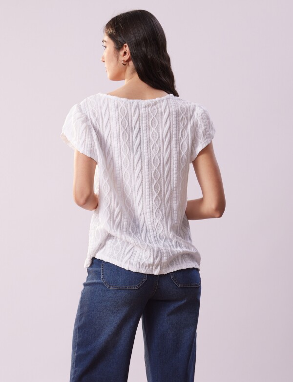 Blusa Labrada Det Metal CRUDO