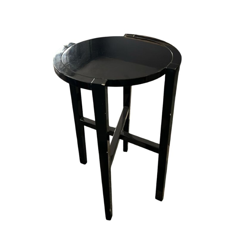 Mesa lateral redonda negra Mesa lateral redonda negra